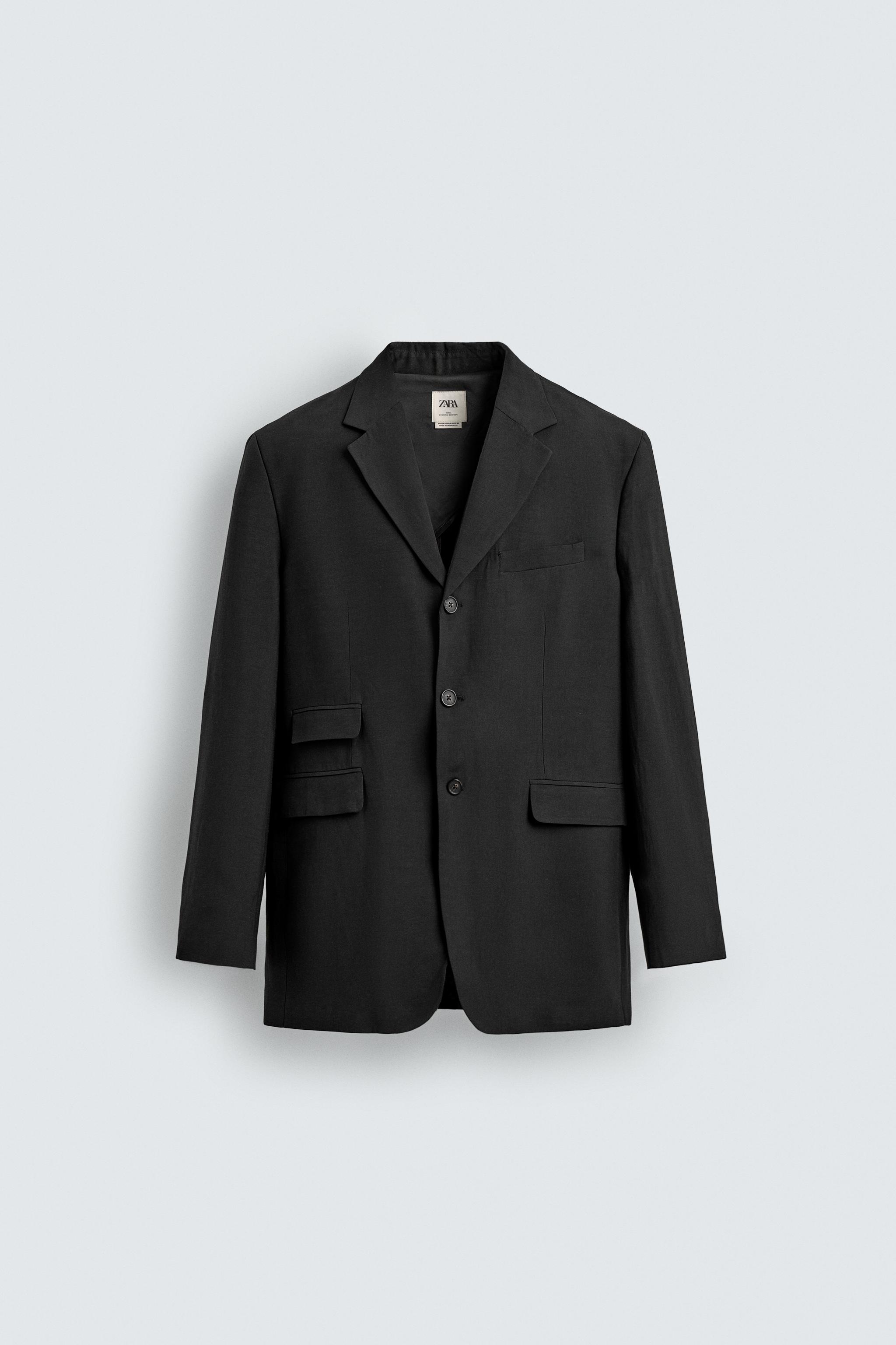 RELAXED FIT VISCOSE - LINEN SUIT JACKET